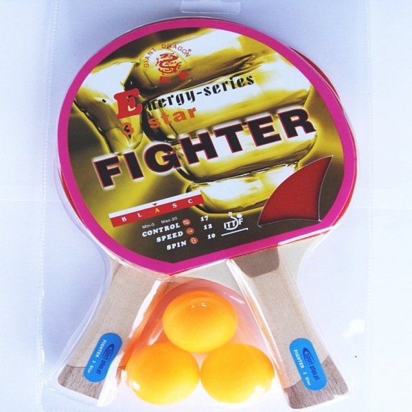Súprava na stolný tenis Sport Plus Fighter (2 rakety + 3 loptičky)