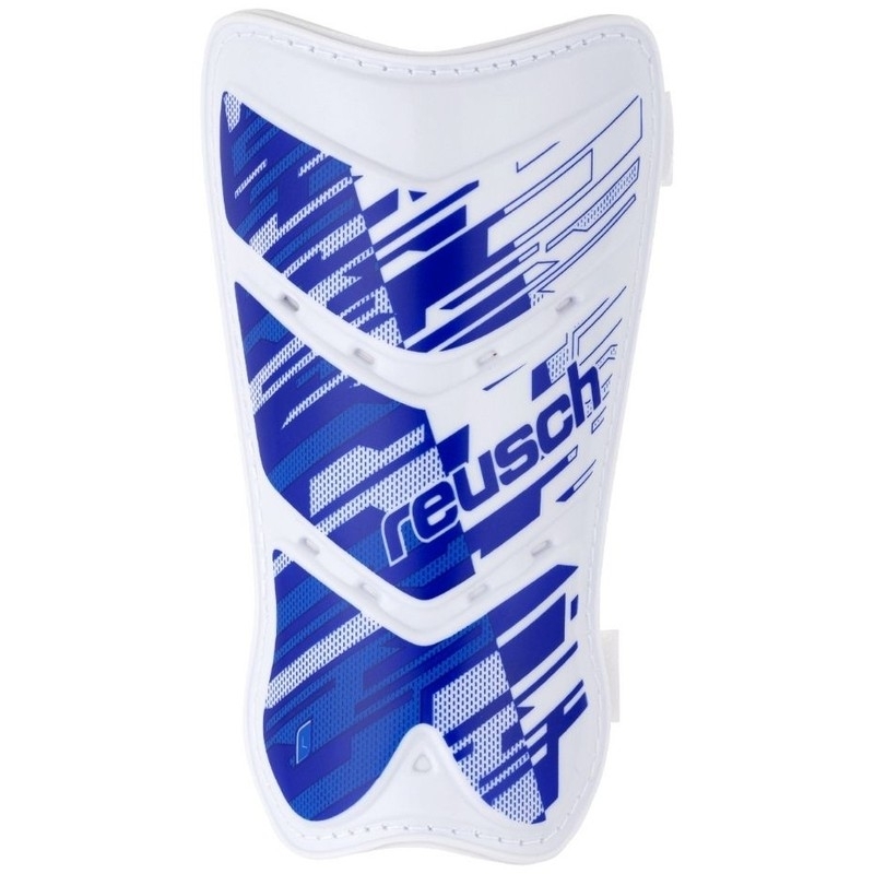 Reusch Shinguard Attakt Lite futbalový chránič, veľkosť L, farba biela a modrá