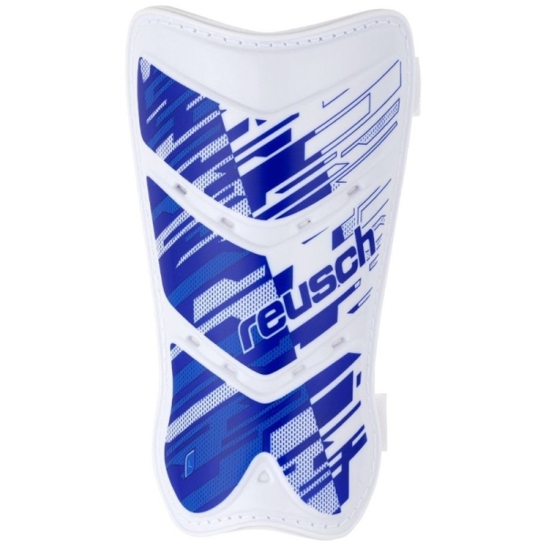 Reusch Shinguard Attakt Lite futbalový chránič, veľkosť L, farba biela a modrá