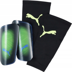 Puma Shinguards ULTRA Light Sleeve futbalový chránič, farba zelená a čierna