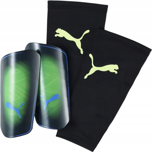 Puma Shinguards ULTRA Light Sleeve futbalový chránič, farba zelená a čierna Puma Shinguards ULTRA Light Sleeve futbalový chránič, farba zelená a čierna