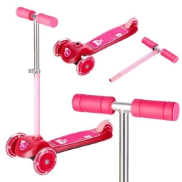 Trojkolesový skúter A-l, HLB001 NILS FUN, farba ružová