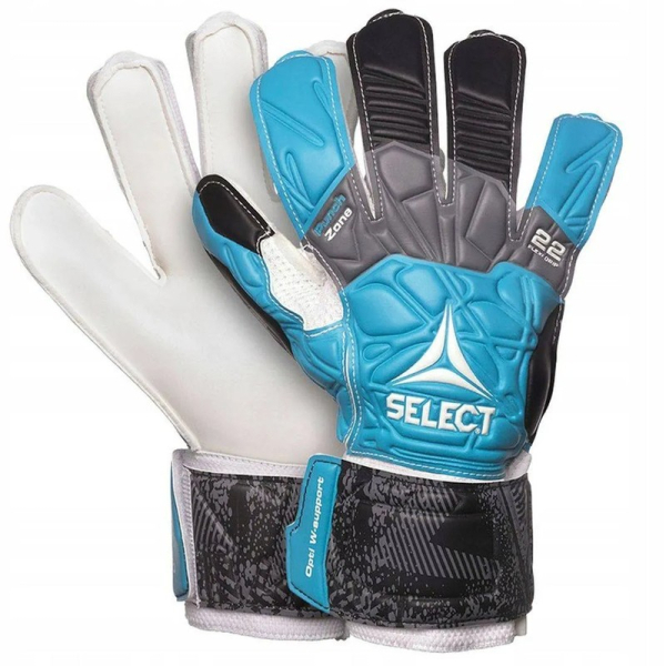 Select 22 Brankárske rukavice Flexi Grip, modré, čierne a biele Select 22 Brankárske rukavice Flexi Grip, modré, čierne a biele