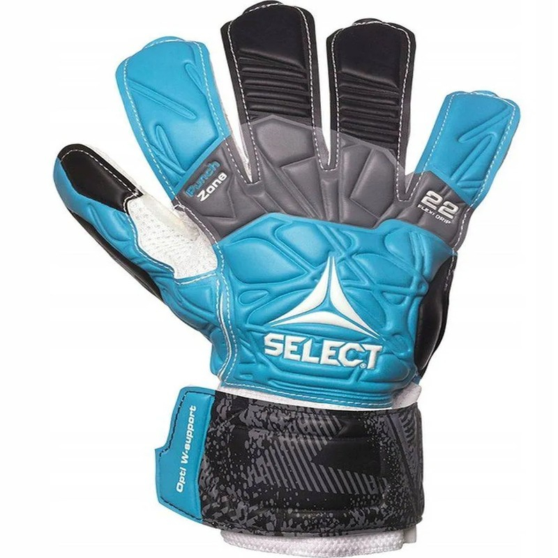Select 22 Brankárske rukavice Flexi Grip, modré, čierne a biele
