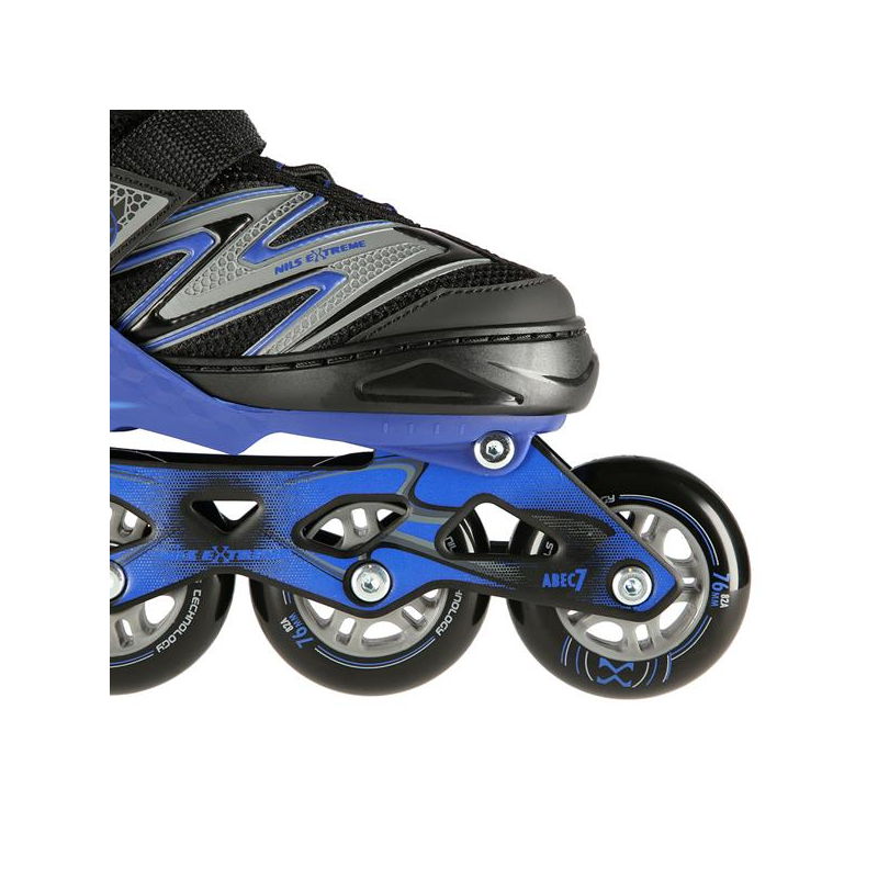 Inline korčule Nils Extreme, NA11010, čierna/modrá farba