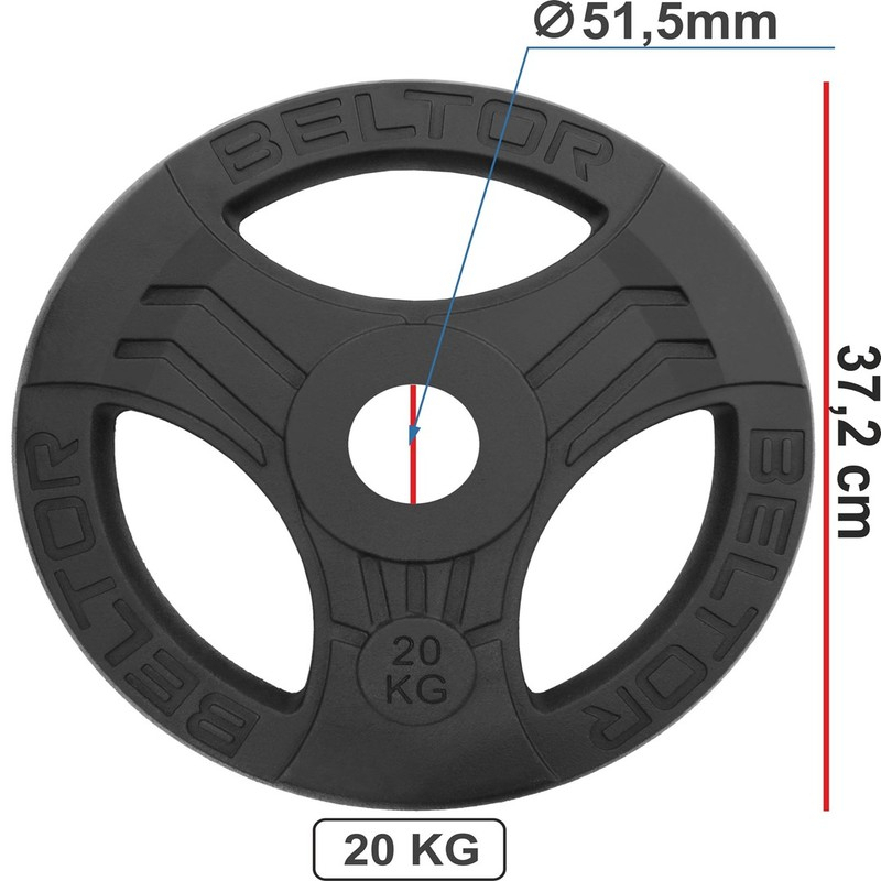 kópia z kópia z kópia z kópia z Beltor Obciążenie Żeliwne Kierownica "FASTGRIP" / Iron Handle Plates 51,5 mm CZARNE