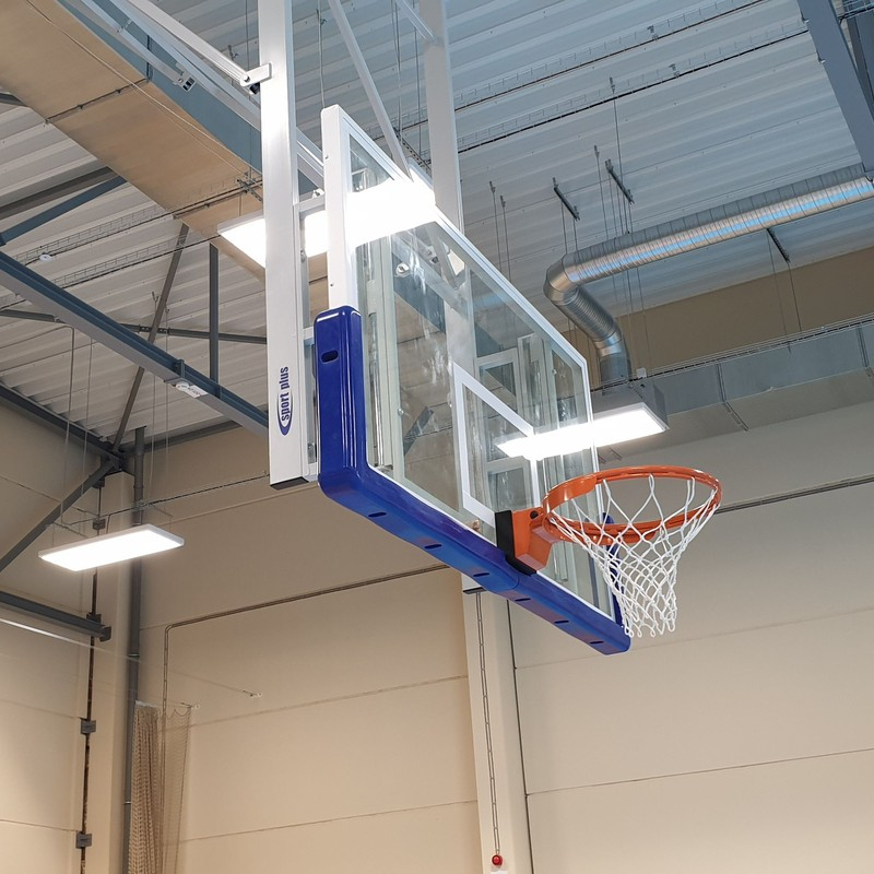 Basketbalová obruč, bez hákov, s plynovými fľašami