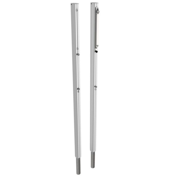 Hliníkové stĺpiky na volejbal, turnajové, oválny profil 120x100 mm s adaptérom