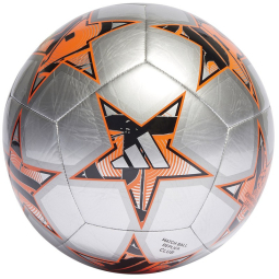 Adidas Match Ball Replica Club Football, veľkosť 5, strieborná/čierna/oranžová farba