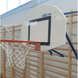 Basketbalová súprava zavesená na gymnastickom rebríku, s doskou typu MiniStreetBall 90 x 70 cm