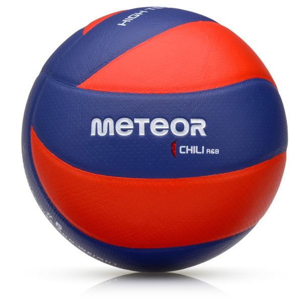 Volejbalová lopta Meteor Chili, veľkosť 5, červeno-modrá farba Volejbalová lopta Meteor Chili, veľkosť 5, červeno-modrá farba