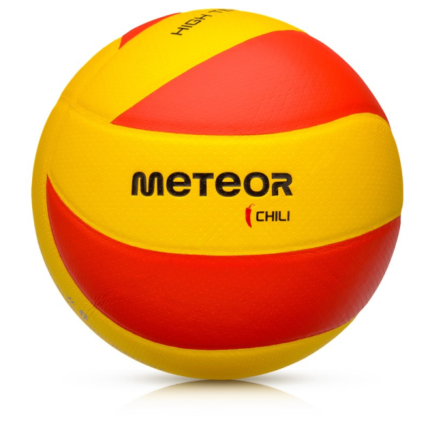 Volejbalová lopta Meteor Chili, veľkosť 5, farba červená a žltá Volejbalová lopta Meteor Chili, veľkosť 5, farba červená a žltá