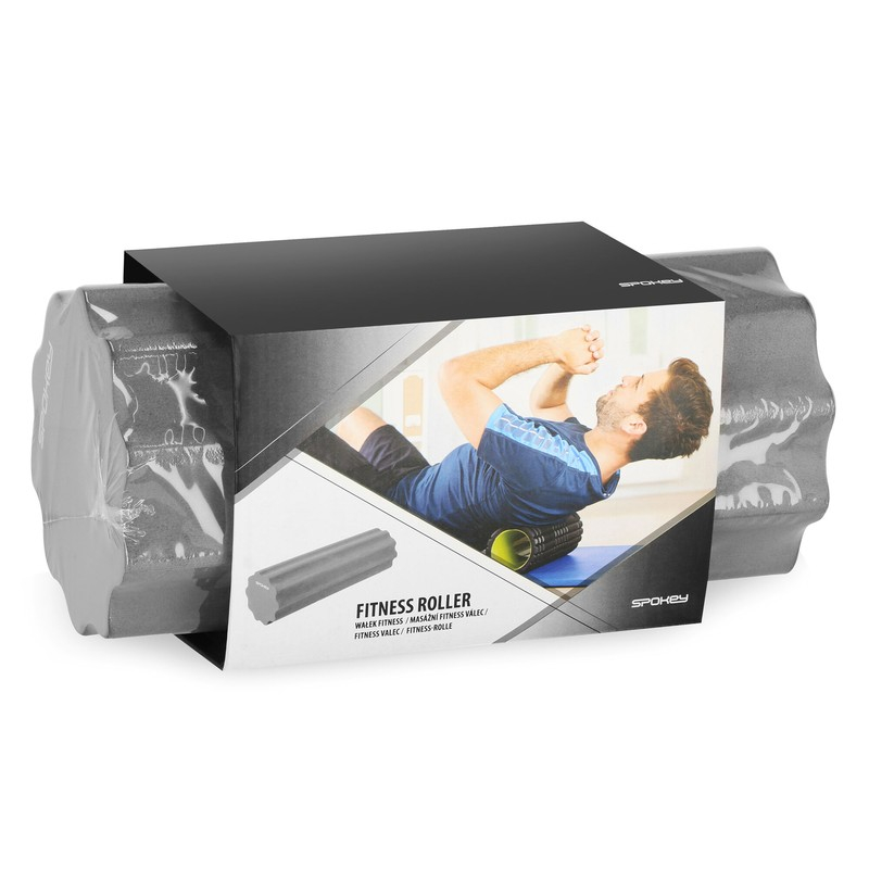 Fitness valec, Spokey 33 cm, 929125, sivá farba