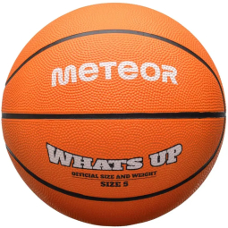 Basketbalová lopta Meteor Whats Up, veľkosť 5, oranžová farba