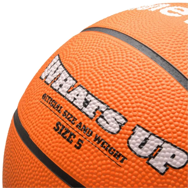 Basketbalová lopta Meteor Whats Up, veľkosť 5, oranžová farba