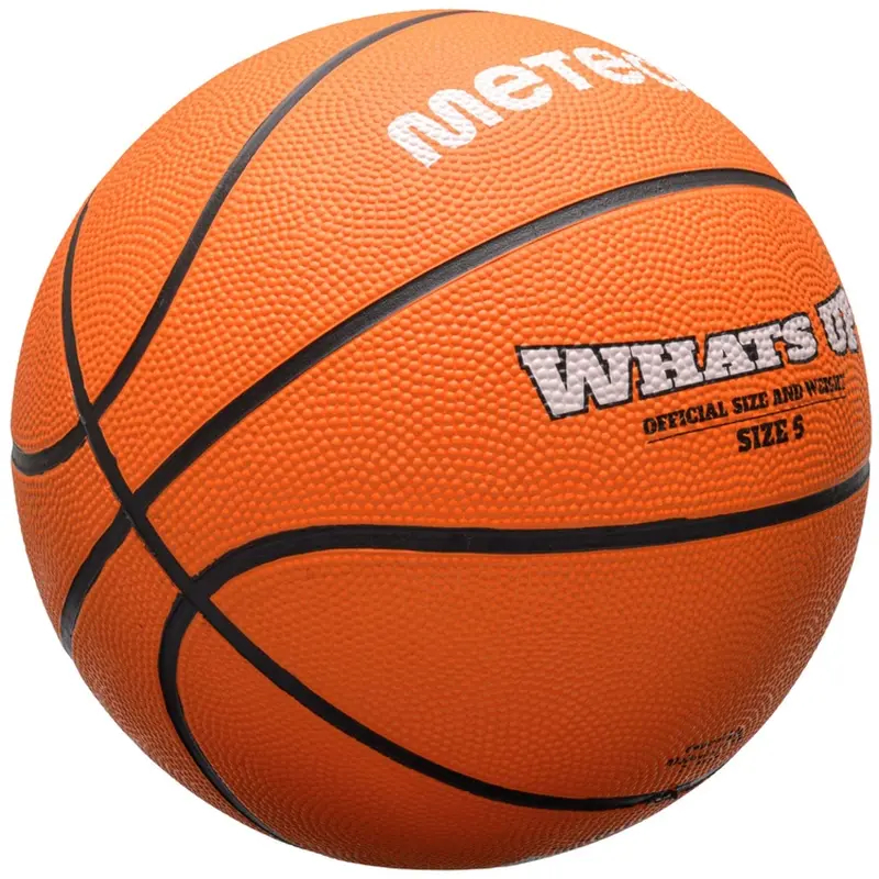 Basketbalová lopta Meteor Whats Up, veľkosť 5, oranžová farba