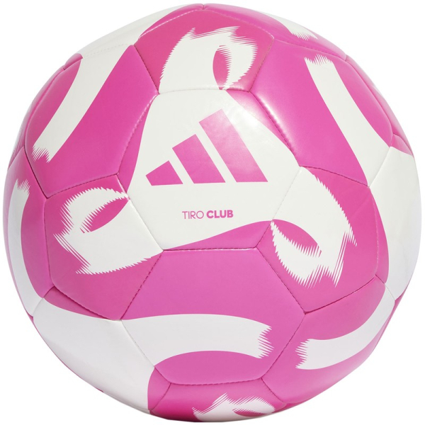 Futbalové lopty Adidas Tiro Club, veľkosť 5, farba biela a ružová Futbalové lopty Adidas Tiro Club, veľkosť 5, farba biela a ružová