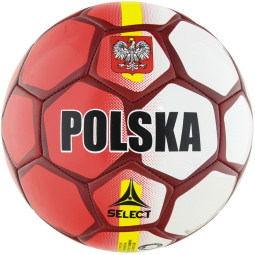 Vybrať Poľsko futbalová lopta, veľkosť 5, červená a biela
