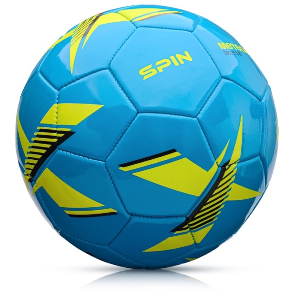 Futbalová lopta Meteor Spin, veľkosť 4, farba modrá/žltá Futbalová lopta Meteor Spin, veľkosť 4, farba modrá/žltá