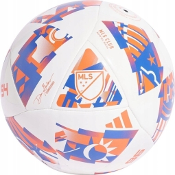 Adidas MLS Club futbalová lopta, veľkosť 5, farba bielo-modro-oranžová