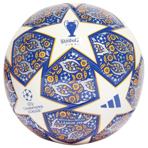 Futbalové lopty Adidas Finale League J290, veľkosť 4, bielo-oranžová a námornícka farba Futbalové lopty Adidas Finale League J290, veľkosť 4, bielo-oranžová a námornícka farba