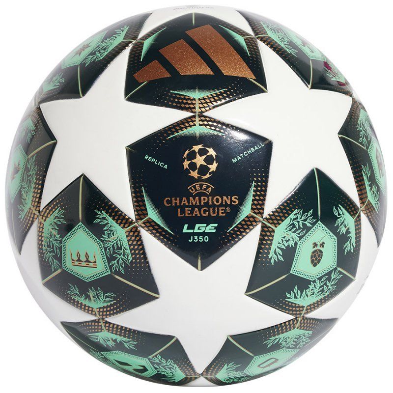 Futbalová lopta Adidas UCL League J350, čierno-biela