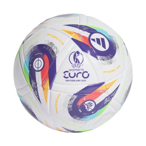 Adidas Euro 25 Switzerland League Dámske futbalové lopty, veľkosť 5, farba bielo-fialovo-červeno-žltá Adidas Euro 25 Switzerland League Dámske futbalové lopty, veľkosť 5, farba bielo-fialovo-červeno-žltá