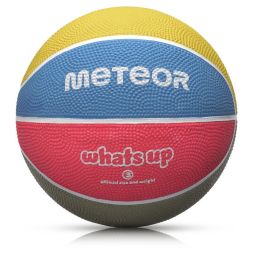 Basketbalová lopta Meteor Whats Up, veľkosť 3, farba fialovo-ružovo-zeleno-ružová
