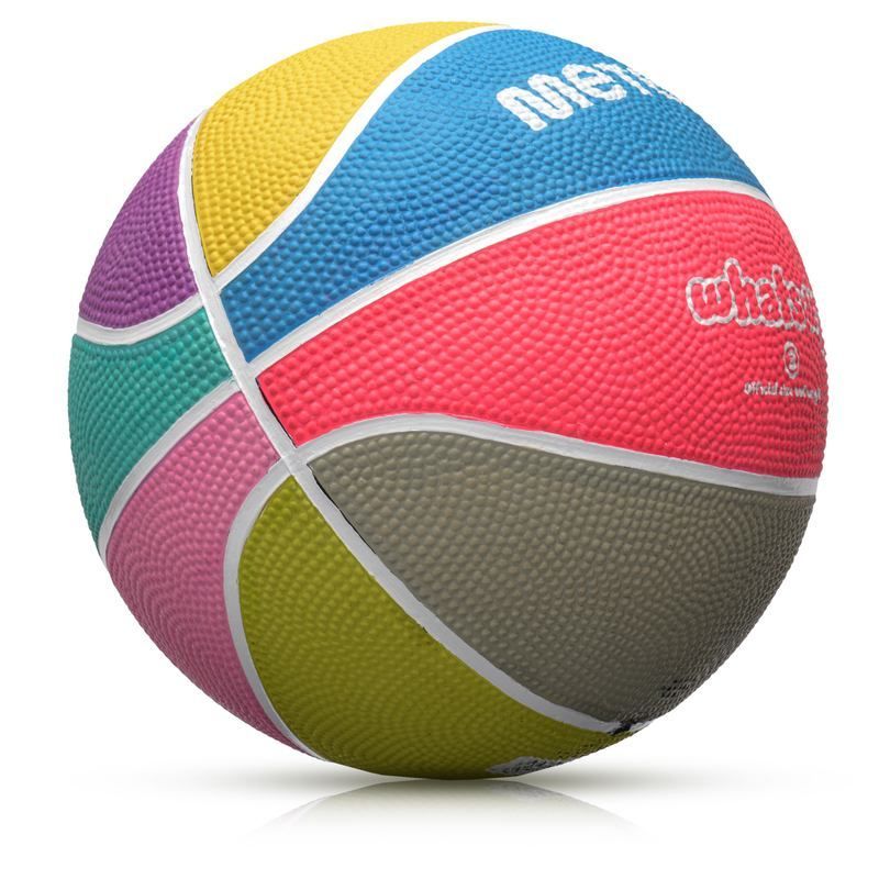 Basketbalová lopta Meteor Whats Up, veľkosť 3, farba fialovo-ružovo-zeleno-ružová