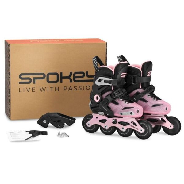 Inline korčule Spokey, Freespo Junior 944626, farba ružová