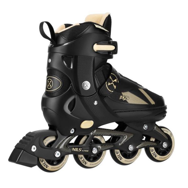 Inline korčule Nils Enzo 2 v 1, NH382, farba čierna a béžová