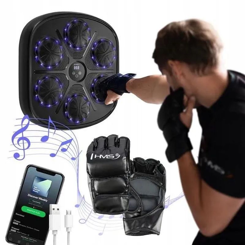 Elektronický boxerský štít Nils TB03 s rukavicami,