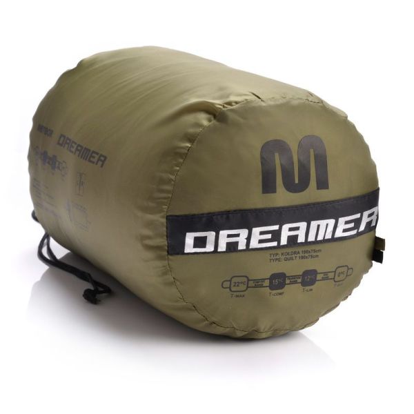 Spací vak Meteor Dreamer L olivový/čierny