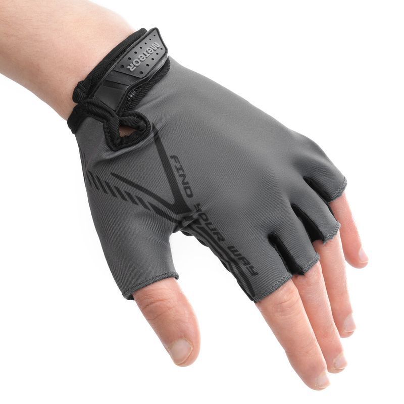 Cyklistické rukavice Meteor MX10, čierno-sivá farba