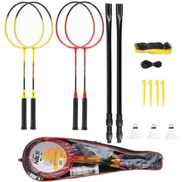 Bedmintonová súprava NILS NRZ264 (4 rakety+3 šípky+sieť)