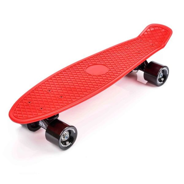 Plastový skateboard Meteor červený/čierny Plastový skateboard Meteor červený/čierny