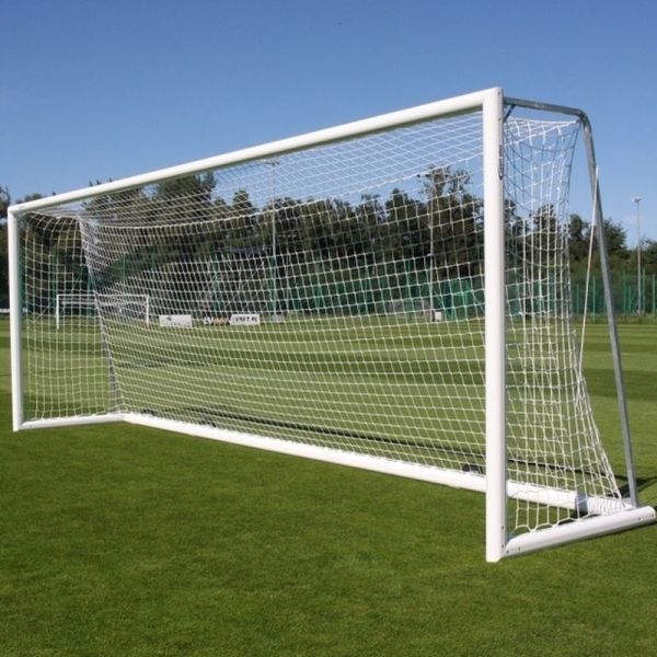 Futbalové bránky 7,32 x 2,44 m mobilné s kolieskami, hliník, oválny profil 120 x 100 mm, hĺbka 80/200 cm Futbalové bránky 7,32 x 2,44 m mobilné s kolieskami, hliník, oválny profil 120 x 100 mm, hĺbka 80/200 cm