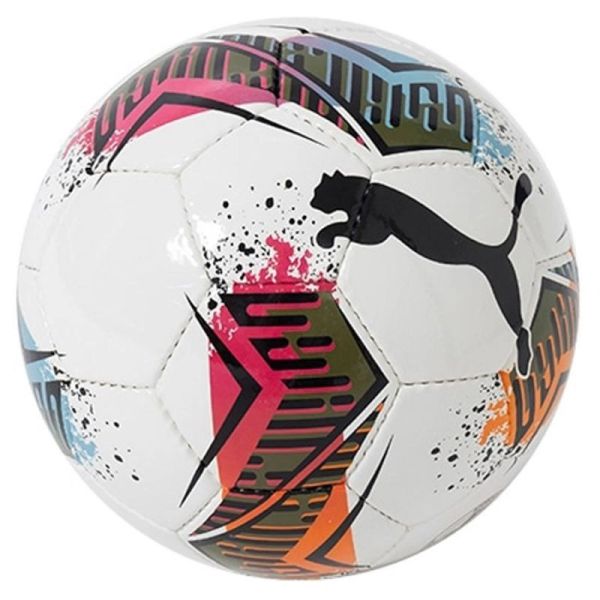 Halový futbal Puma Futsal 2HS, veľkosť 4, farba bielo-modro-oranžovo-červeno-ružová