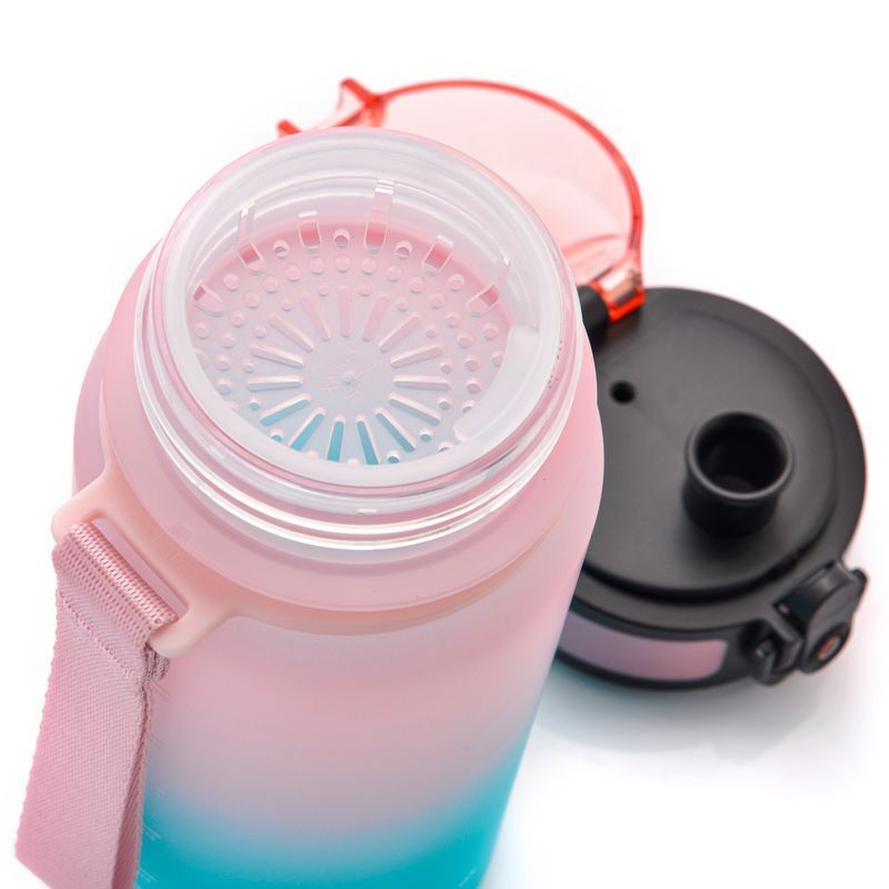 Športová fľaša Meteor 350 ml ružová/tyrkysová