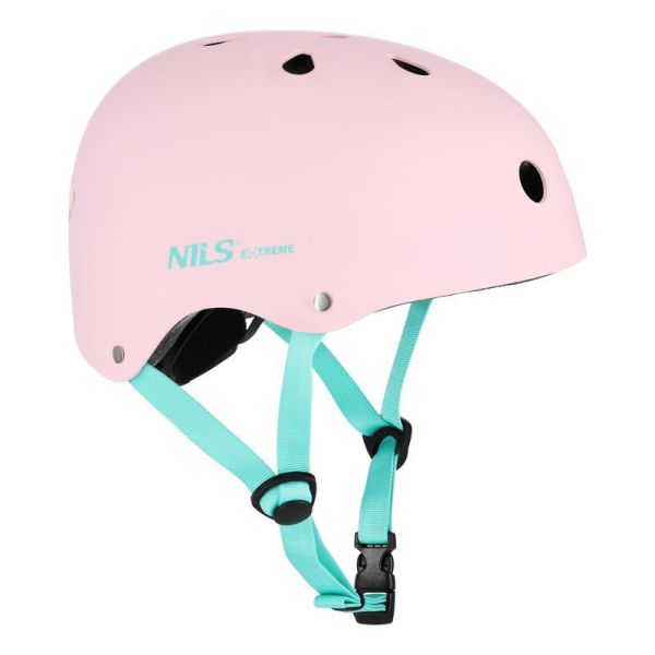 Cyklistická prilba Nils Extreme MTW001-1, veľkosť M, ružová a morská farba Cyklistická prilba Nils Extreme MTW001-1, veľkosť M, ružová a morská farba
