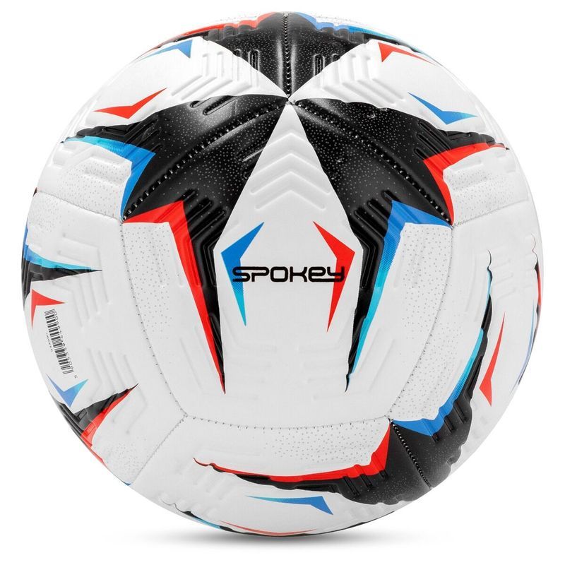 Futbalová lopta Spokey Flick, veľkosť 5, farba bielo-čierno-modro-červená