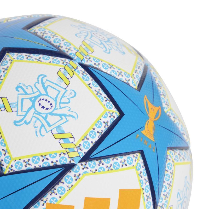 Futbalová lopta Adidas UWCL League, veľkosť 5, farba biela a modrá