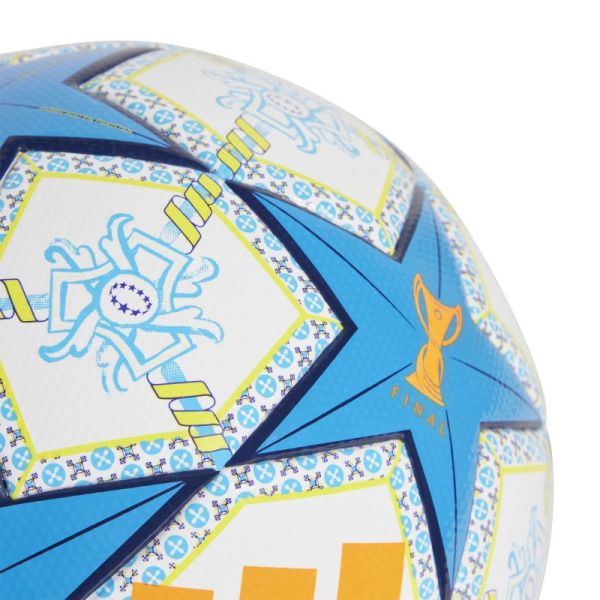Futbalová lopta Adidas UWCL League, veľkosť 5, farba biela a modrá