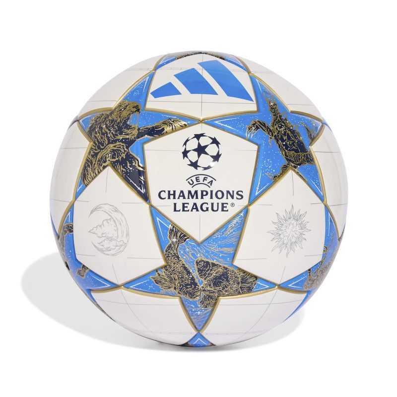 Adidas UCL League J350, veľkosť 4, farba bielo-modro-zlatá