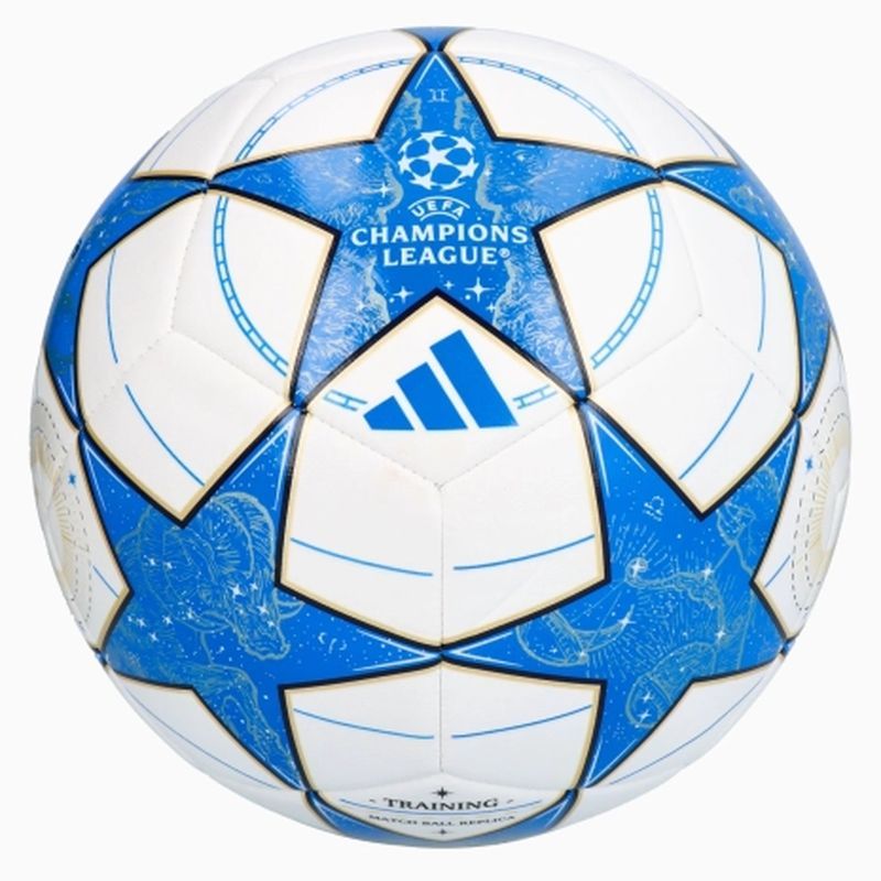 Adidas UCL Training futbalové lopty, veľkosť 4, farba bielo-modro-zlatá