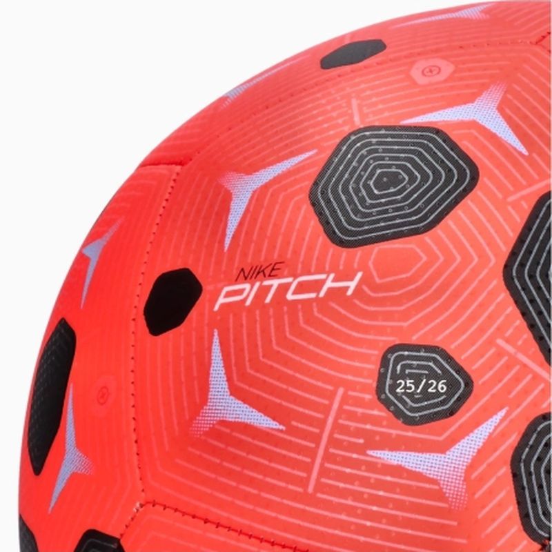 Futbalový lopta Nike Pitch, veľkosť 5, farba červená/čierna